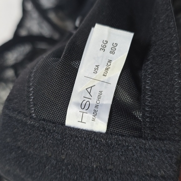 Hsia Lace Elegant Black Full Coverage Lift Underwire Bra Size 36G NwT. - Picture 7 of 7